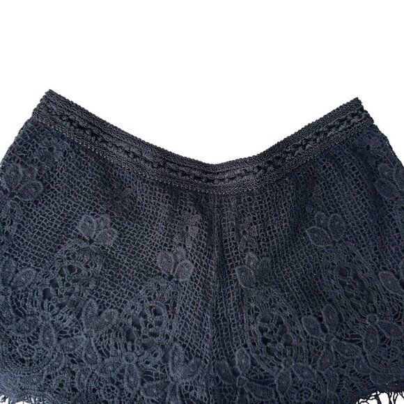FIRE LOS ANGELES BOHEMIAN STYLE CROCHET SHORT SHORTS IN BLACK SZ S 100% COTTON - Picture 15 of 16